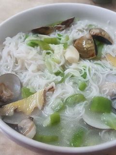 蛤蜊絲瓜麵線 的食譜成品照片