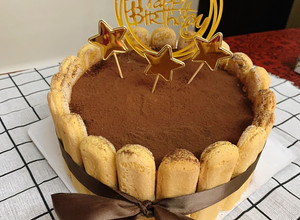 Hình của món Bánh Tiramisu không cần lò nướng.