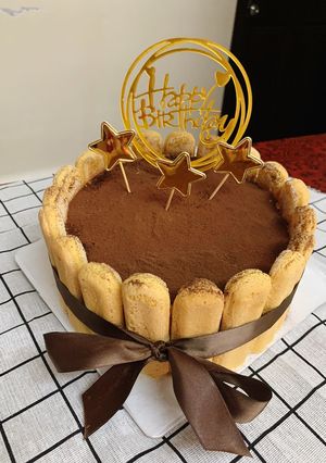Hình của món Bánh Tiramisu không cần lò nướng.