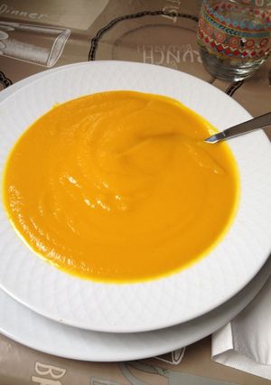 Una foto de Crema de calabaza (Thermomix)