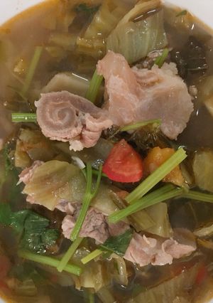 Hình của món Canh cải chua gân bò 🍲🍲.
