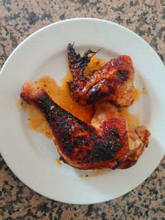 Una foto de Pollo al horno con soja y miel