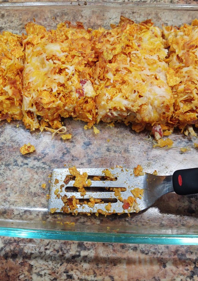 A picture of Dorito Chicken Casserole.