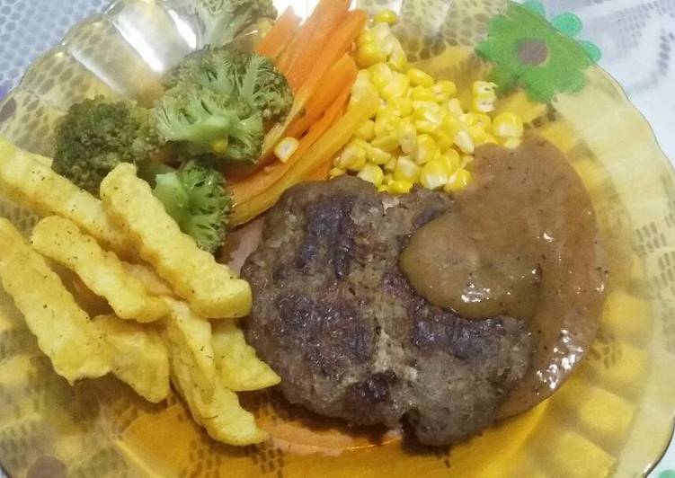 Resep Beef steak saus blackpepper, Enak Banget