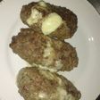 Rollo de carne con queso mozzarella