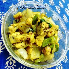 A picture of Makhana paneer.