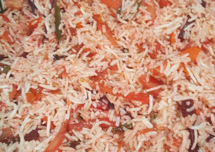 Steps to Make Homemade Vegetable pink pulav