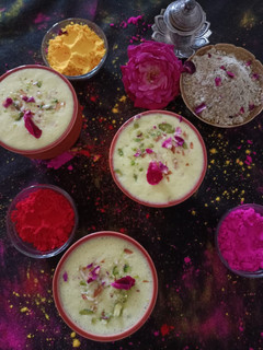 A picture of Thandai Lassi.
