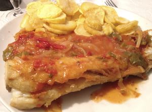 Foto de Bacalhau com Cebolada e Pimentos
