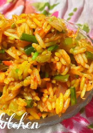 A picture of Schezuan Fried Rice.