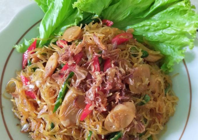 Cara Buat Bihun jagung goreng (pedas) bahan minimalis Irit Untuk Jualan