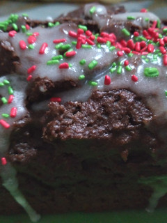 Una foto de Budín de chocolate y vino tinto