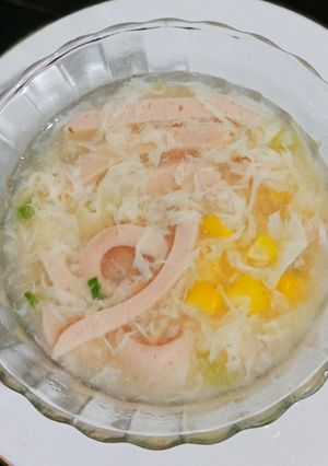 Foto resep Sup Bunga Telur Jagung Manis