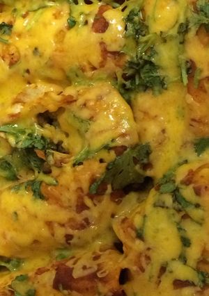 Una foto de Enchiladas rojas de pavo