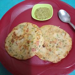 A picture of High Protein Sattu & veggies Uttapam.