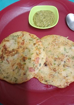 A picture of High Protein Sattu & veggies Uttapam.