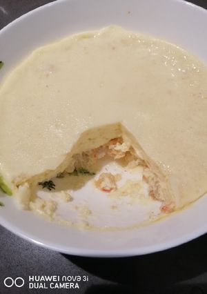 A picture of Steam Egg with Shrimp.