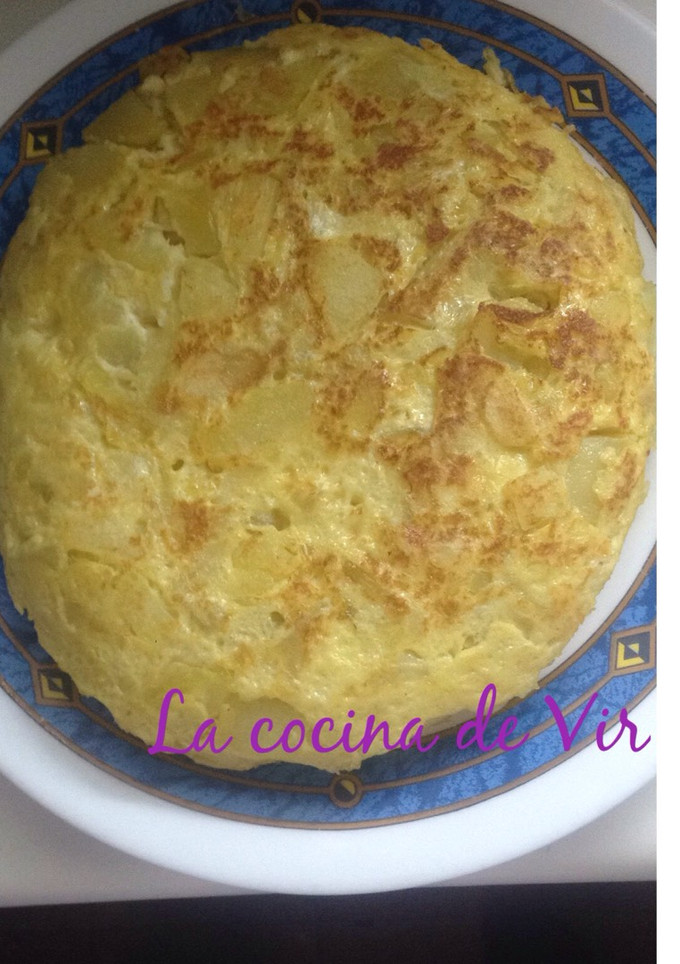 Una foto de Tortilla de patatas saludable al microondas