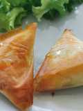 Samoussa feta, menthe et miel