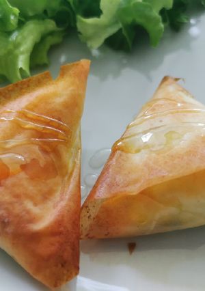 Une photo de Samoussa feta, menthe et miel