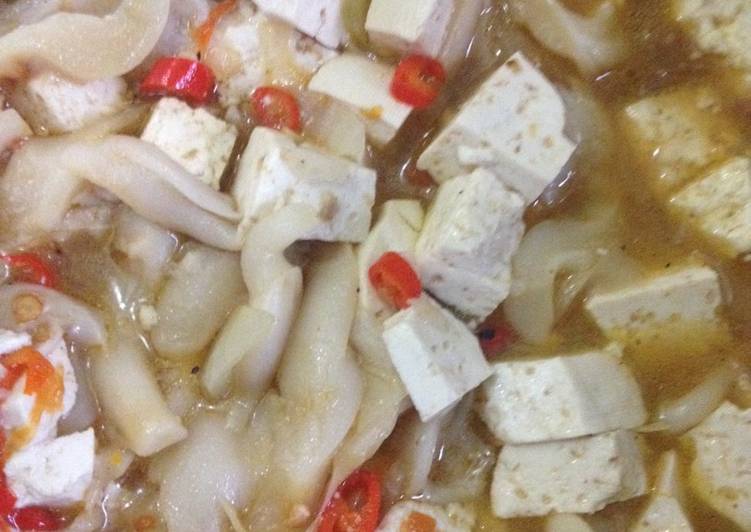 Cara Gampang Menyiapkan Oseng jamur tiram tahu saos tiram (sayur putih) yang Lezat