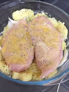 Una foto de Pechuga con costra al horno