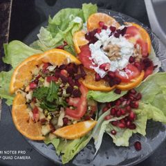 A picture of Cream cheese fruit and Sprout Salad.