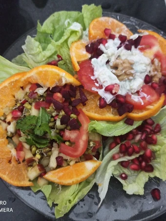 Easy Ways Prepare|Recipe} Cream cheese fruit and Sprout Salad the So Delicious