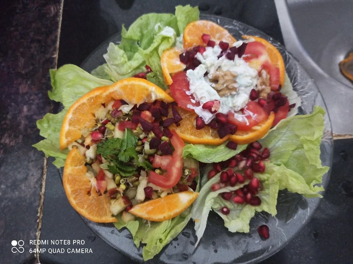 Easy Ways Prepare|Recipe} Cream cheese fruit and Sprout Salad the So Delicious