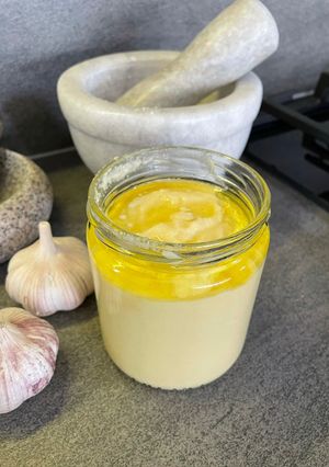 Una foto de Pasta de ajo