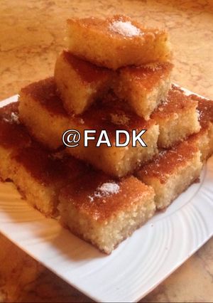 صورة لوصفة بسبوسة