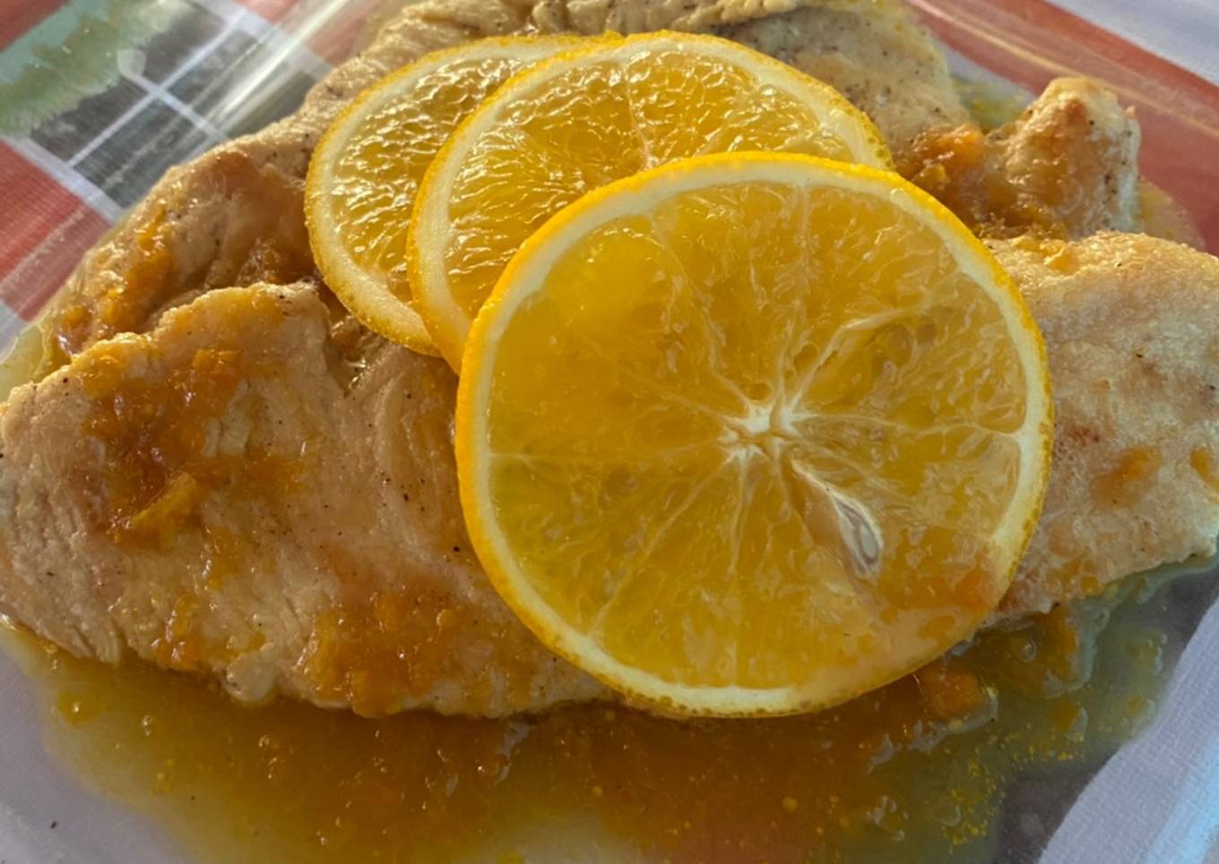 Pechuga de pollo a la naranja