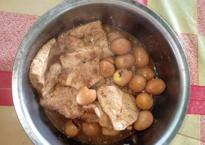 Resep Tahu telur bacem, Bisa Manjain Lidah