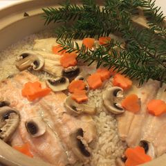 A picture of Cooked Rice Flavoured with Rainbow Trout by Coozy Life.