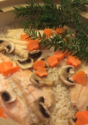 A picture of Cooked Rice Flavoured with Rainbow Trout by Coozy Life.