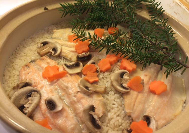 Recipe of Favorite Cooked Rice Flavoured with Rainbow Trout by Coozy Life