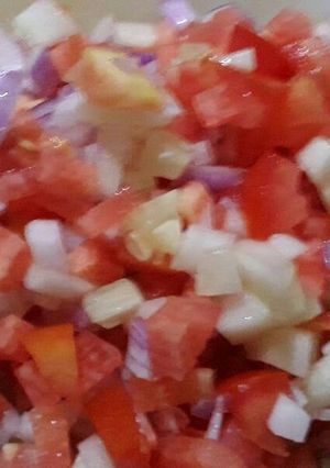 A picture of Colourful salad.