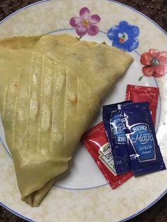 صورة لوصفة كريب بالسجق الشرقي