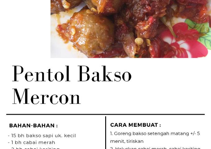 Pentol bakso mercon