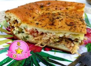 Foto de Torta de sobras de arroz e frango