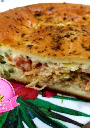 Foto de Torta de sobras de arroz e frango