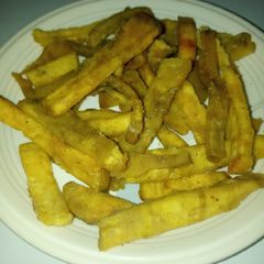 A picture of Baked sweetpotatoes fries.