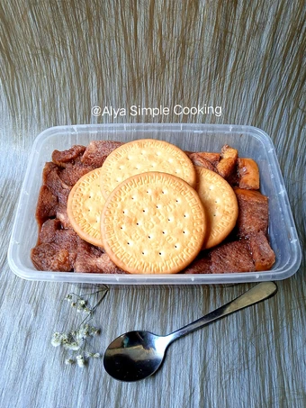Langkah Gampang Membuat Resep Pudding Coklat Roti Tawar &amp; Biscuit Marie yang Lezat Sekali Anti Ribet, Uenak Banget