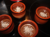 Flan de horchata y chocolate