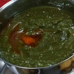 A picture of Methi Palak or serso ka saag.