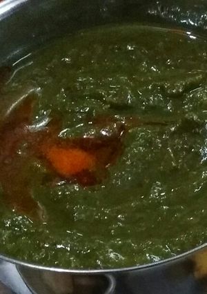 A picture of Methi Palak or serso ka saag.