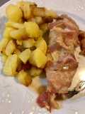 Codette di rana pescatrice con pommes sautées