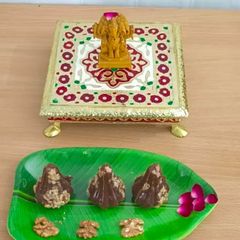 A picture of Bappa's Favourite Coffee Walnut Modak.