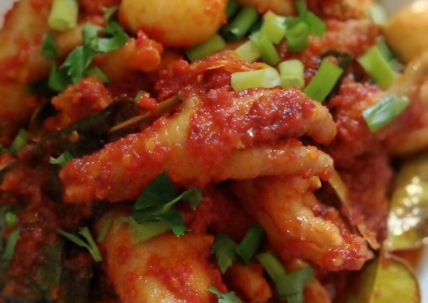 Ceker balado telur puyuh