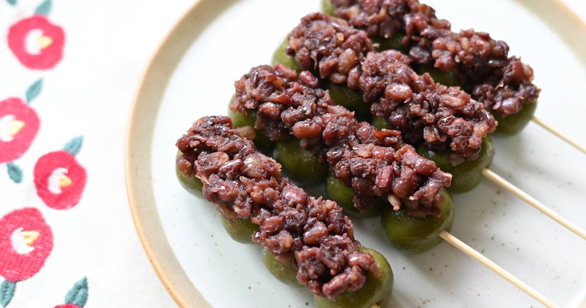 Dango con el anko (つぶあん団子) / Dulce japonés? Receta de Nao Nutricionista  ????- Cookpad